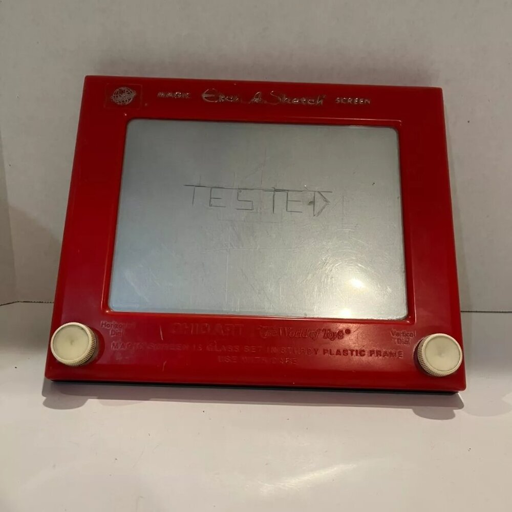 Vintage Etch A Sketch Screen #505 Ohio Art Classic Heavy Use Tested